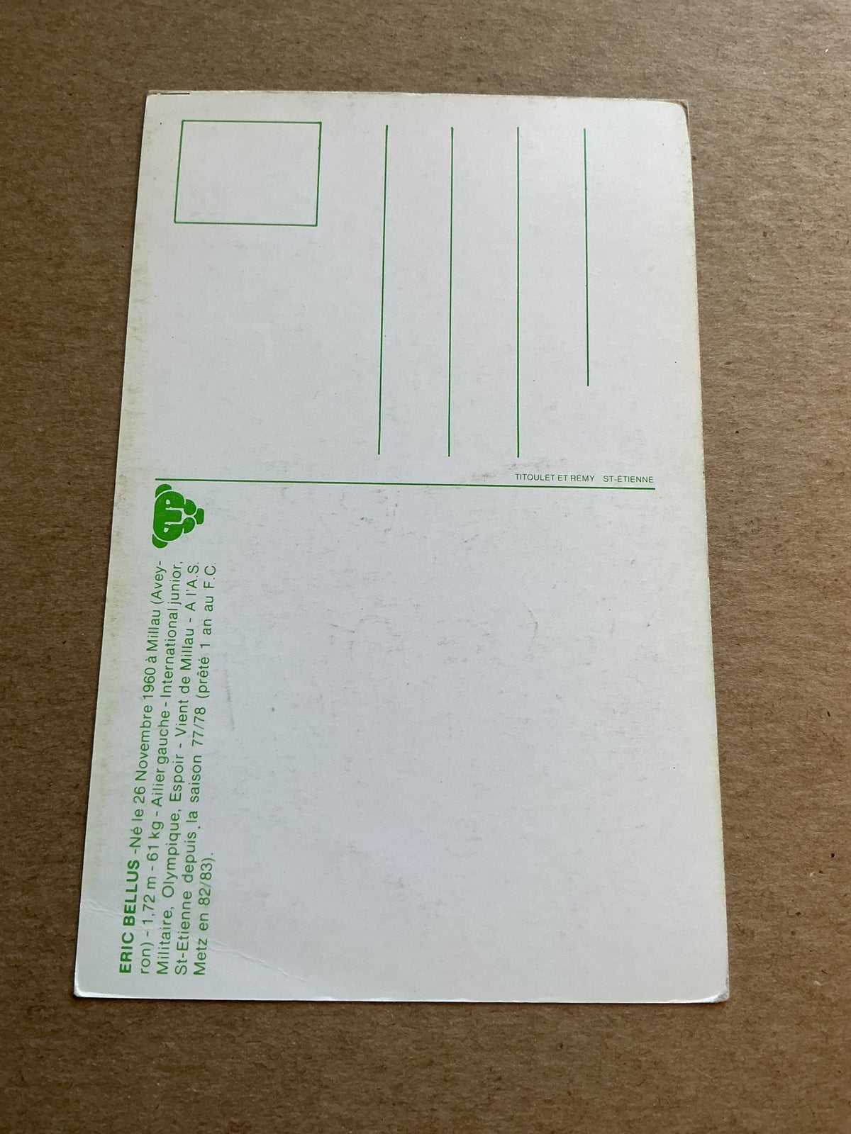 Eric Bellus, France 🇫🇷 AS Saint Etienne 1983/84 hand signed - Autographs-World