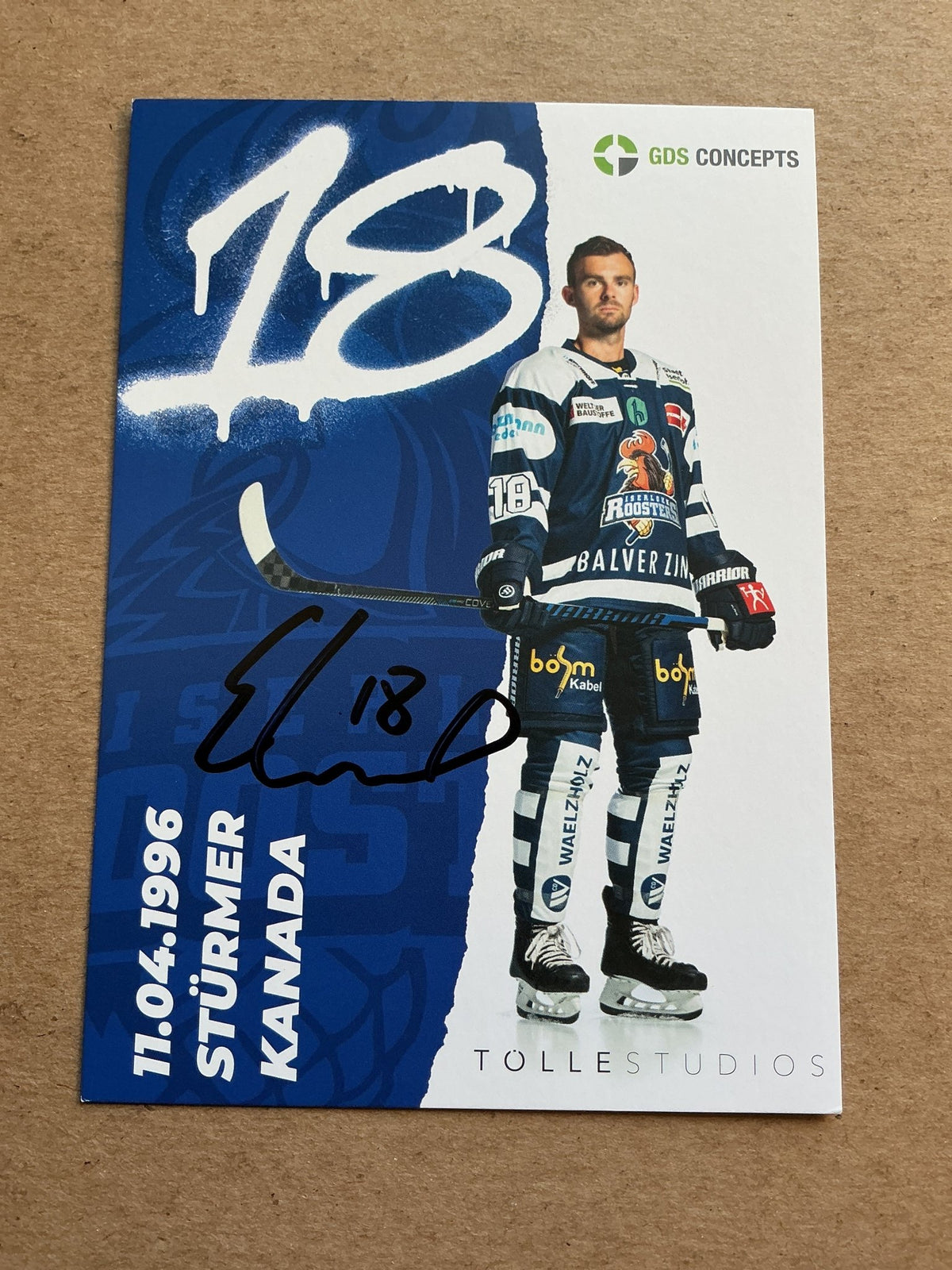 Eric Cornel, Canada 🇨🇦 Iserlohn Roosters 2023/24 hand signed - Autographs-World