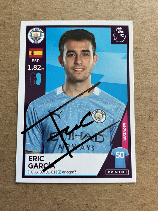 Eric Garcia, Spain 🇪🇸 Manchester City 2021 Panini hand signed - Autographs-World
