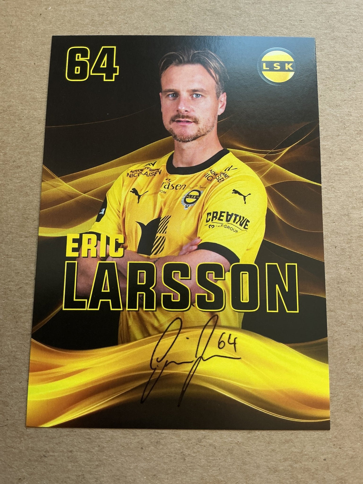 Eric Larsson, Sweden 🇸🇪 Lillestrøm SK 2024/25 hand signed - Autographs-World