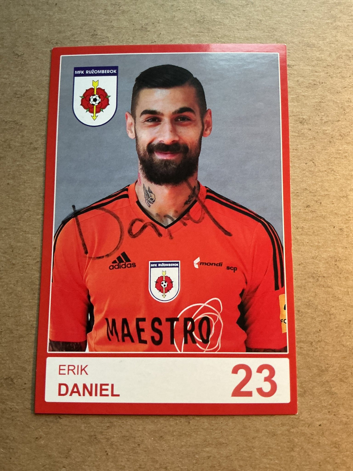 Erik Daniel, Slovakia 🇸🇰 MFK Ružomberok 2021/22 hand signed - Autographs-World