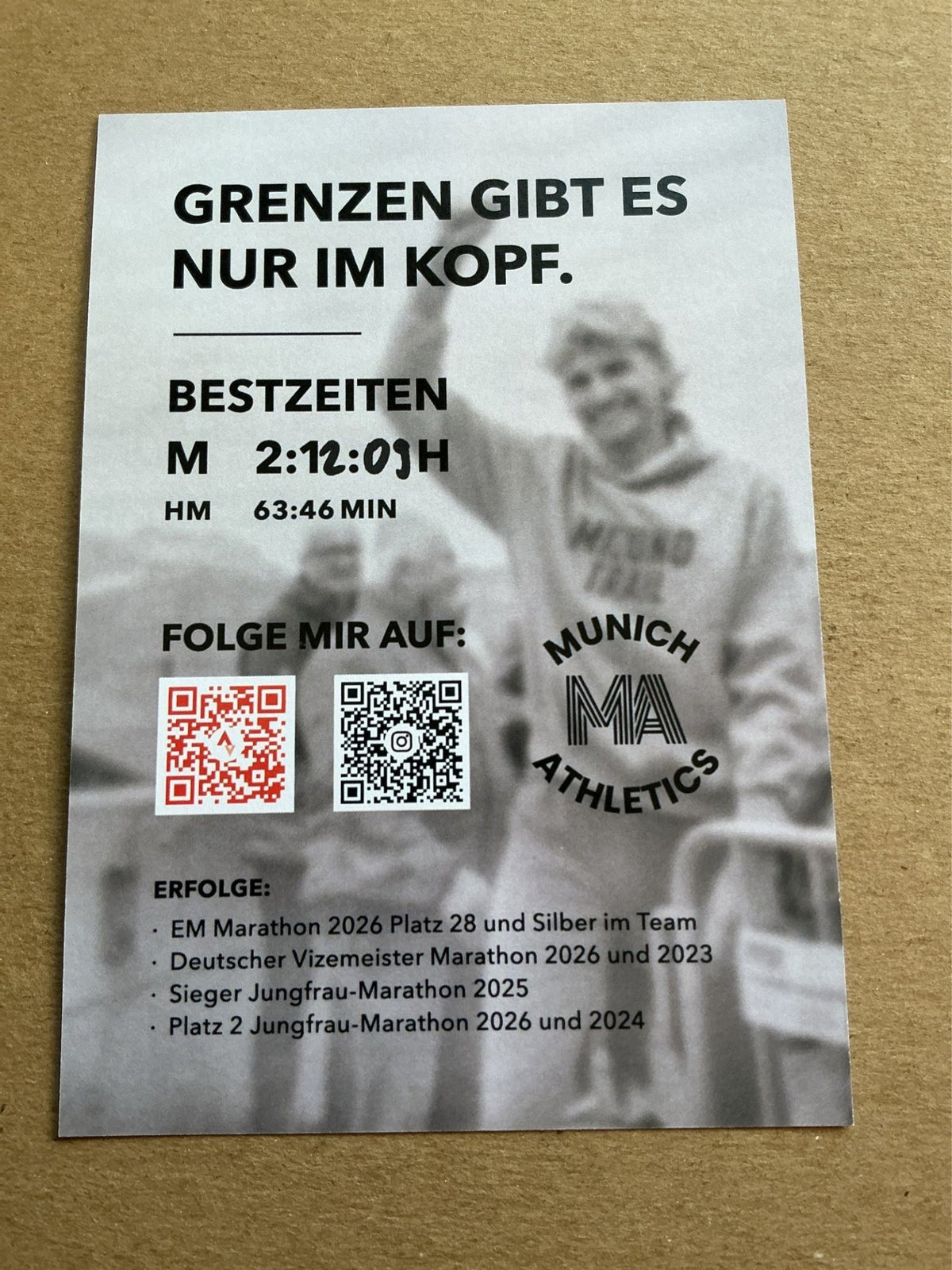 Erik Hille, Germany 🇩🇪 Marathon Birmingham 2026 hand signed - Autographs-World