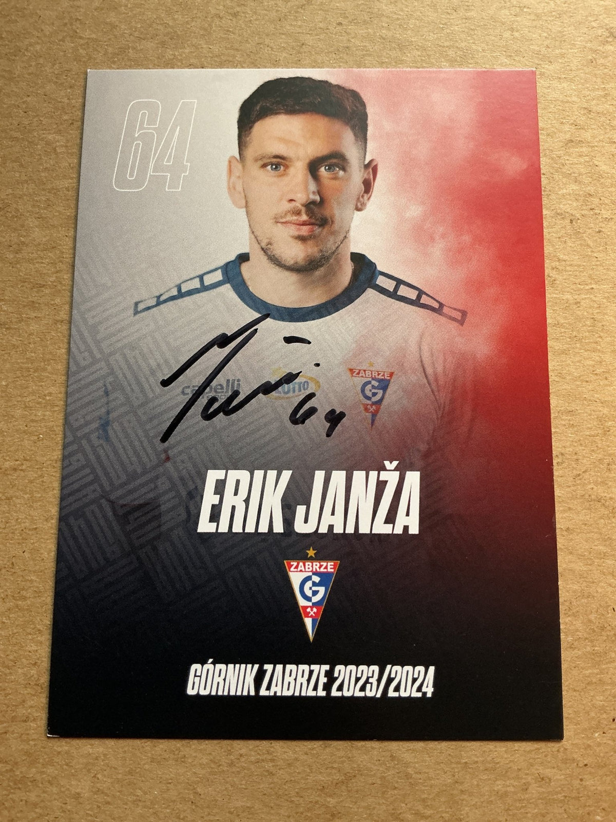 Erik Janža, Slovakia 🇸🇰 Górnik Zabrze 2023/24 hand signed - Autographs-World