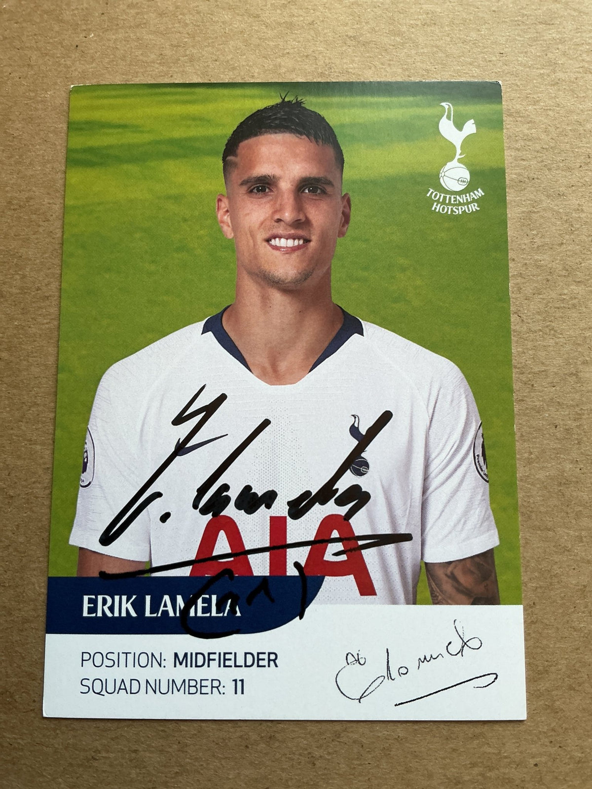 Erik Lamela, Argentina 🇦🇷 Tottenham Hotspur 2018/19 hand signed - Autographs-World