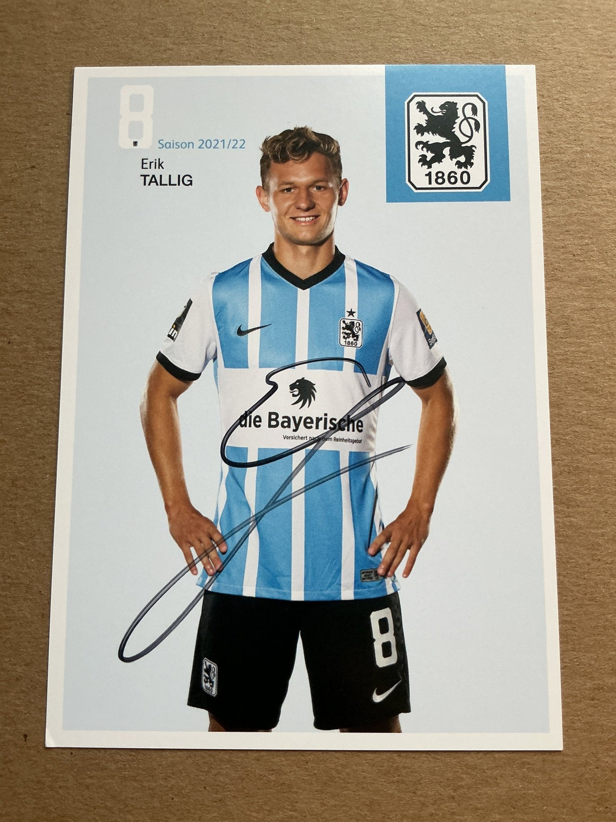 Erik Tallig, Germany 🇩🇪 TSV 1860 München 2021/22 hand signed - Autographs-World