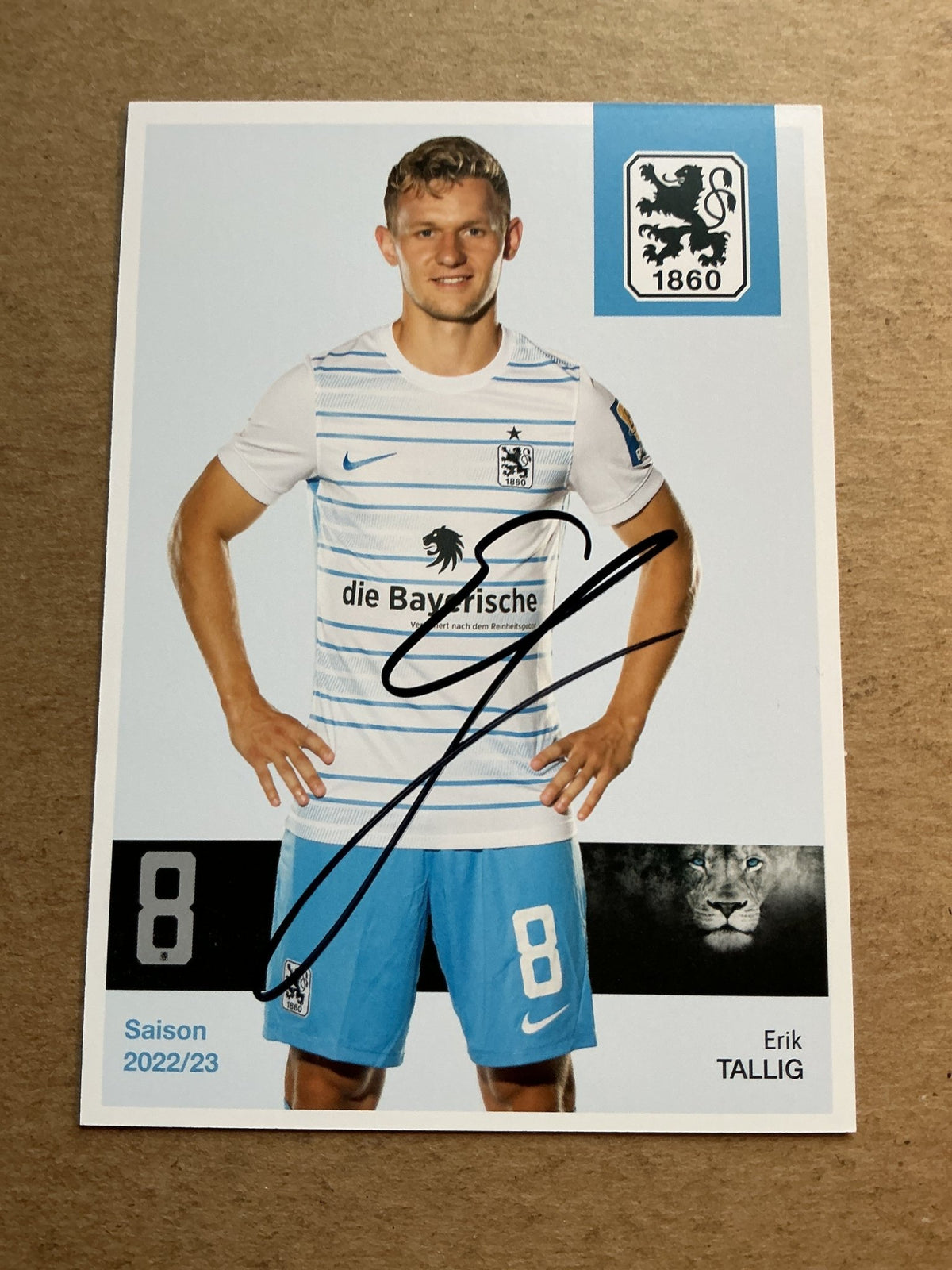 Erik Tallig, Germany 🇩🇪 TSV 1860 München 2022/23 hand signed - Autographs-World