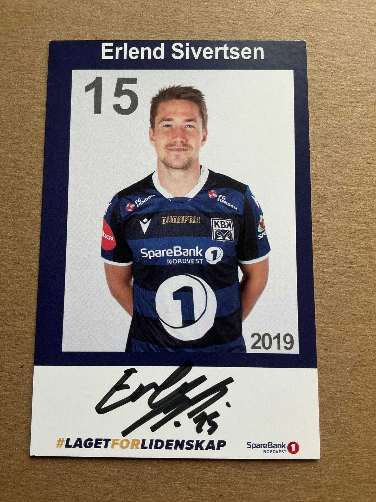 Erlend Sivertsen, Norway 🇳🇴 Kristiansund BK 2019/20 hand signed - Autographs-World