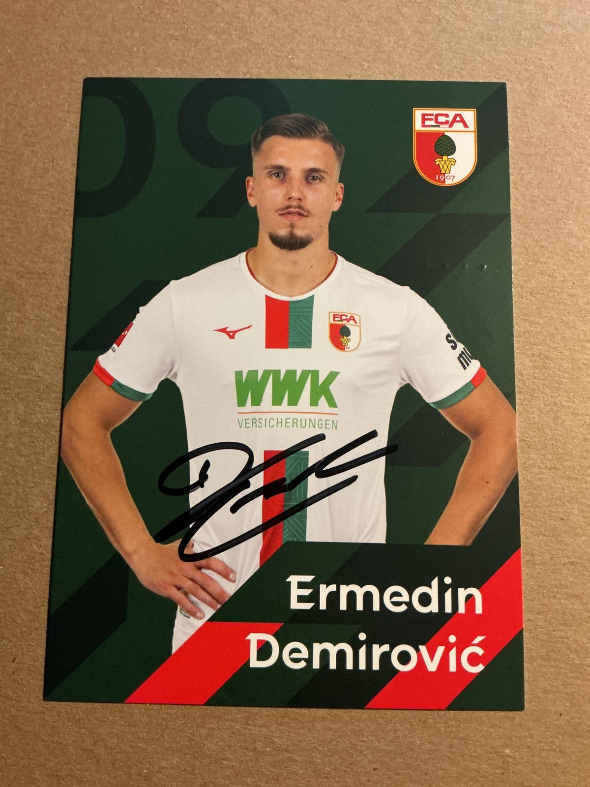 Ermedin Demirovic, Bosnia 🇧🇦 FC Augsburg 2023/24 hand signed - Autographs-World