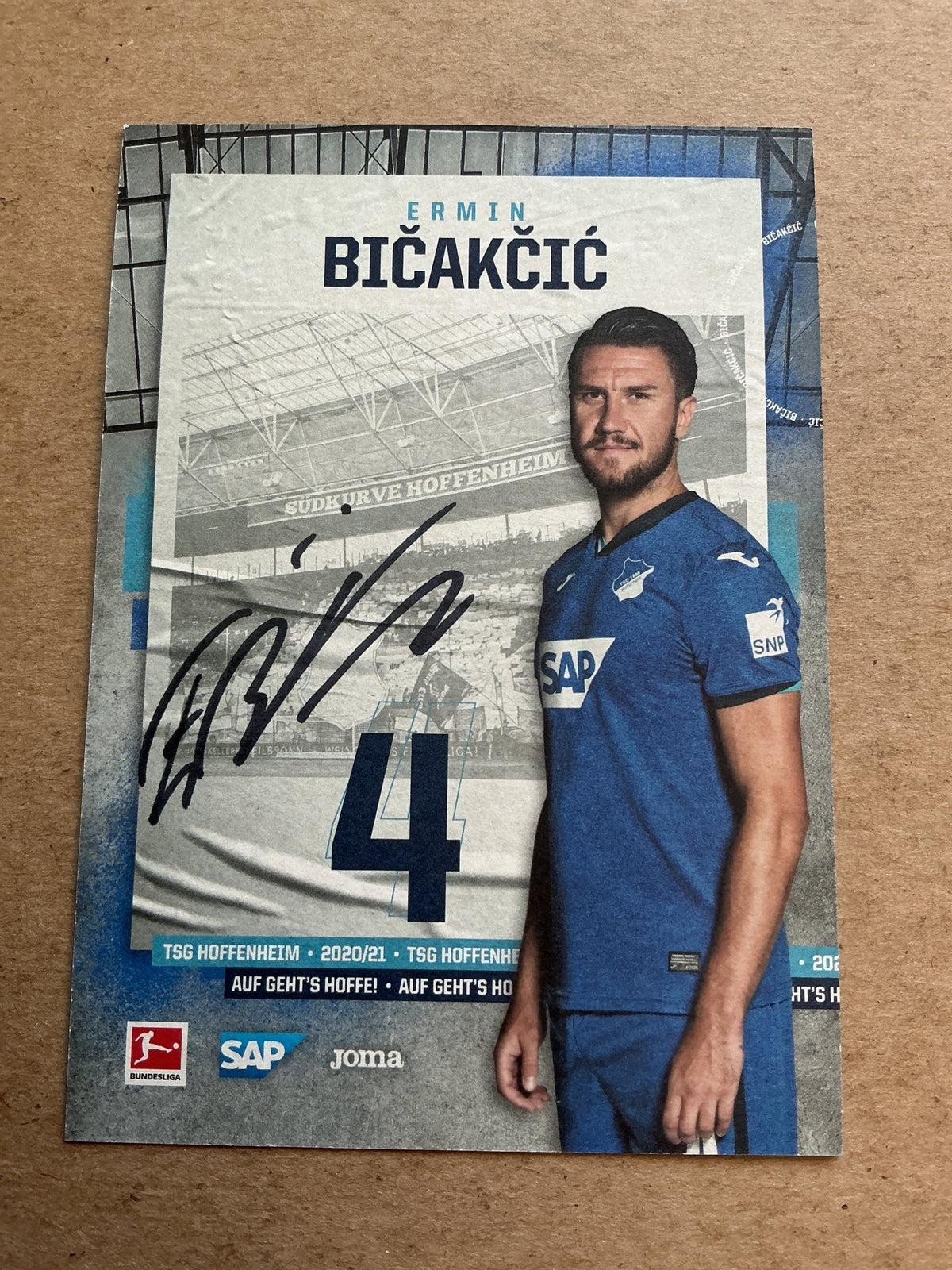 Ermin Bičakčić, Bosnia 🇧🇦 TSG 1899 Hoffenheim 2020/21 hand signed - Autographs-World