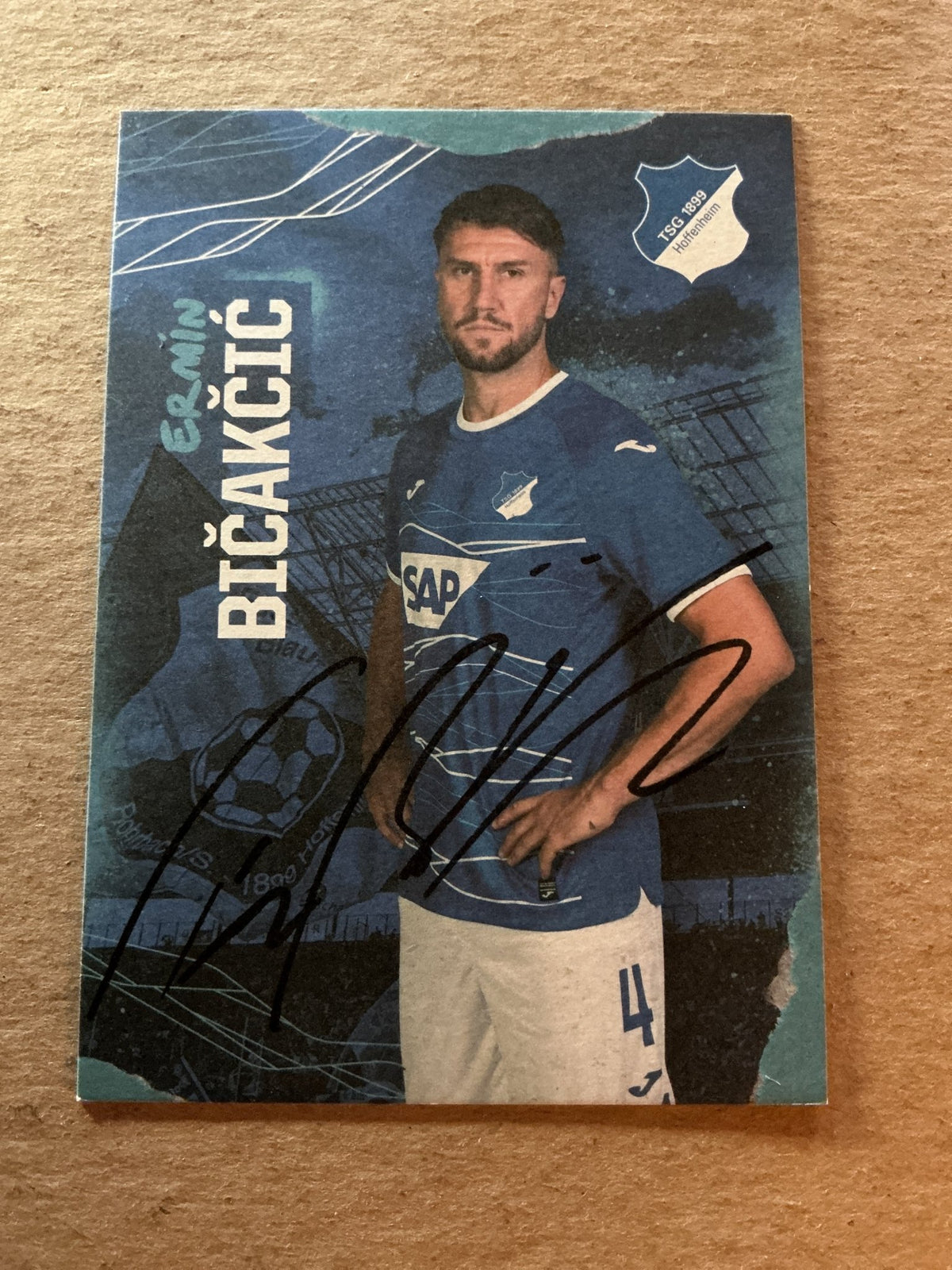 Ermin Bičakčić, Bosnia 🇧🇦 TSG 1899 Hoffenheim 2022/23 hand signed - Autographs-World