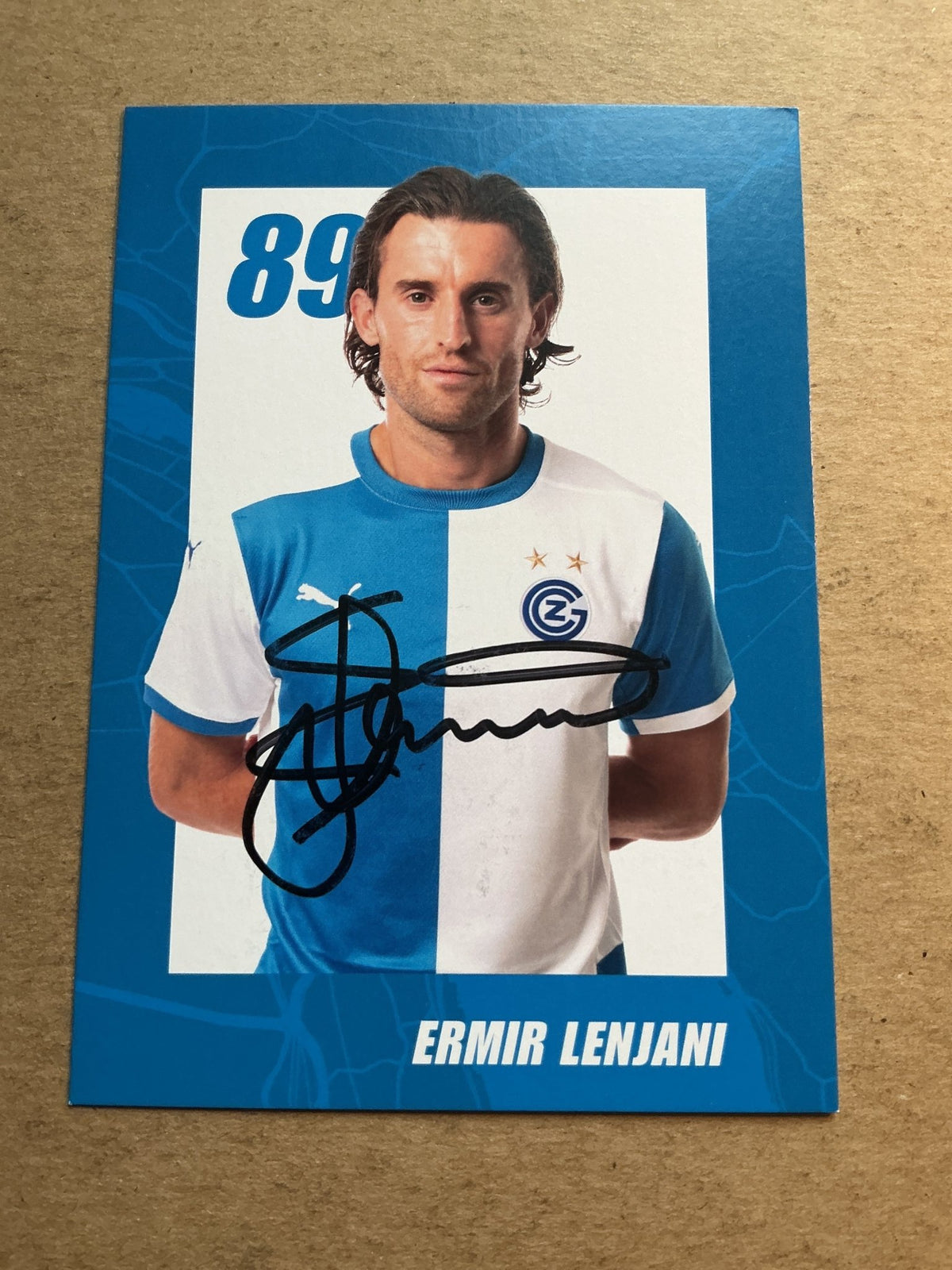 Ermir Lenjani, Albania 🇦🇱 Grasshopper Club Zürich 2020/21 hand signed - Autographs-World
