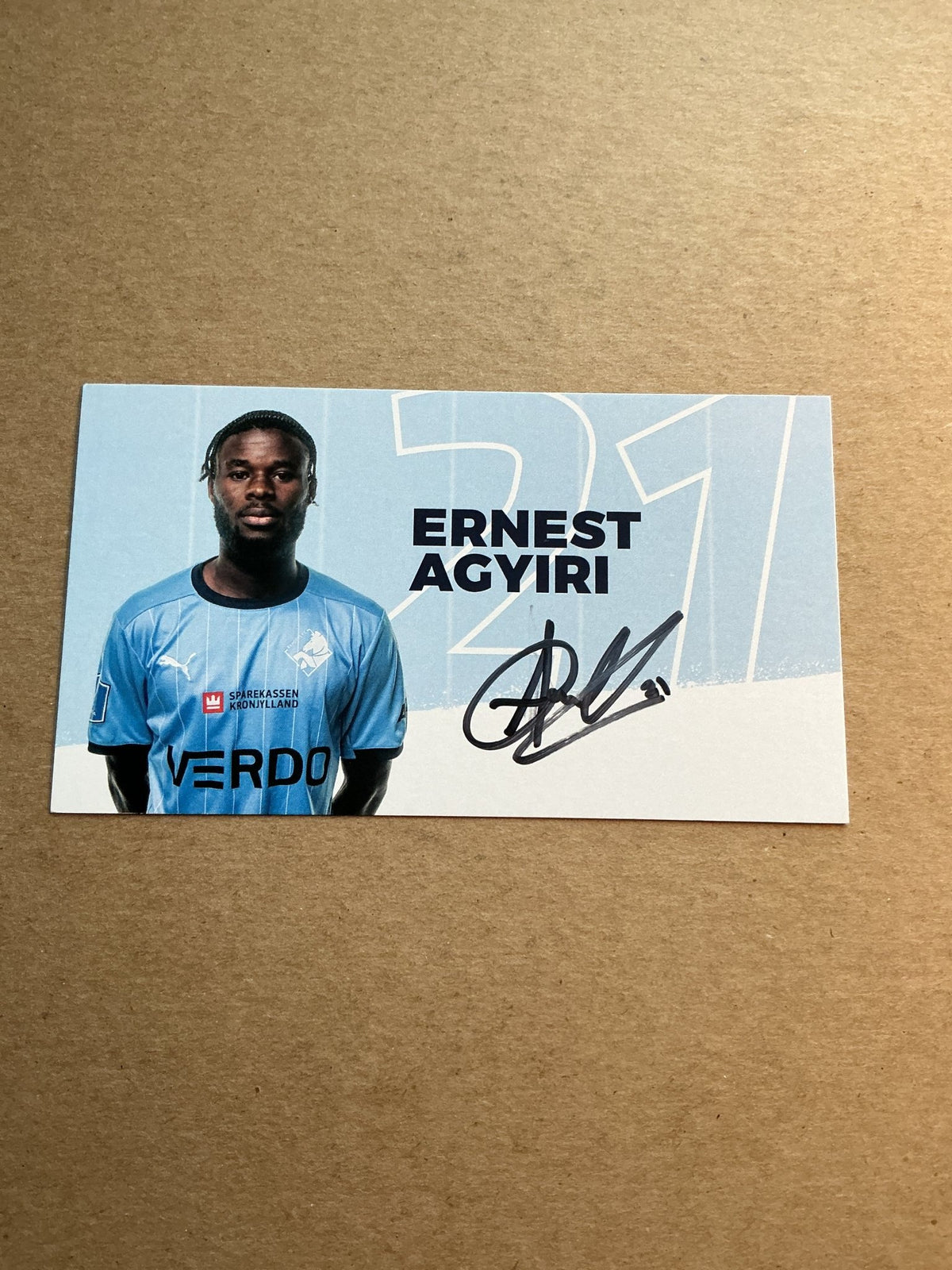 Ernest Agyiri, Ghana 🇬🇭 Randers FC 2023/24 hand signed - Autographs-World