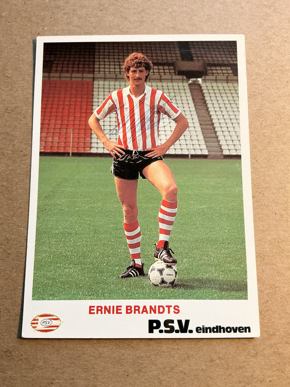 Ernie Brandts, Netherlands 🇳🇱 PSV Eindhoven 1982/83 hand signed - Autographs-World