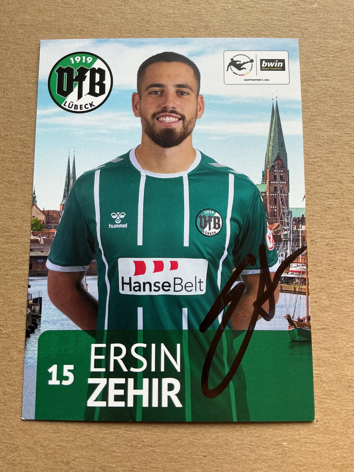 Ersin Zehir, Germany 🇩🇪 VfB Lübeck 2020/21 hand signed - Autographs-World