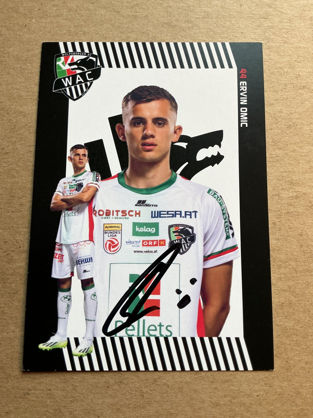 Ervin Omic, Austria 🇦🇹 Wolfsberger AC 2023/24 hand signed - Autographs-World