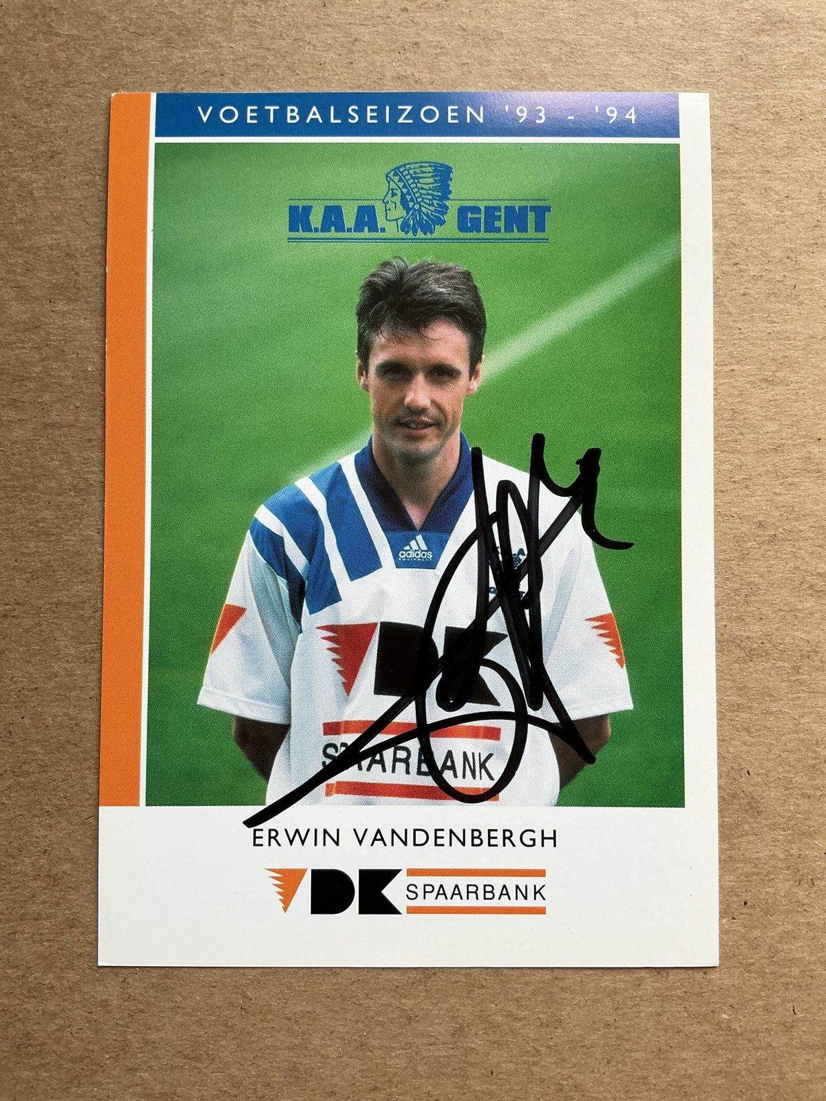 Erwin Vandenbergh, Belgium 🇧🇪 KAA Gent 1993/94 hand signed - Autographs-World