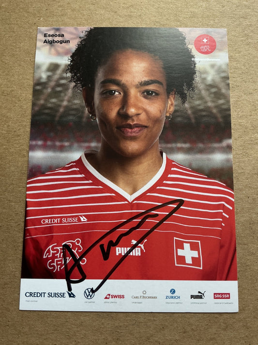 Eseosa Aigbogun, Switzerland 🇨🇭 Women’s World Cup 2023 hand signed - Autographs-World