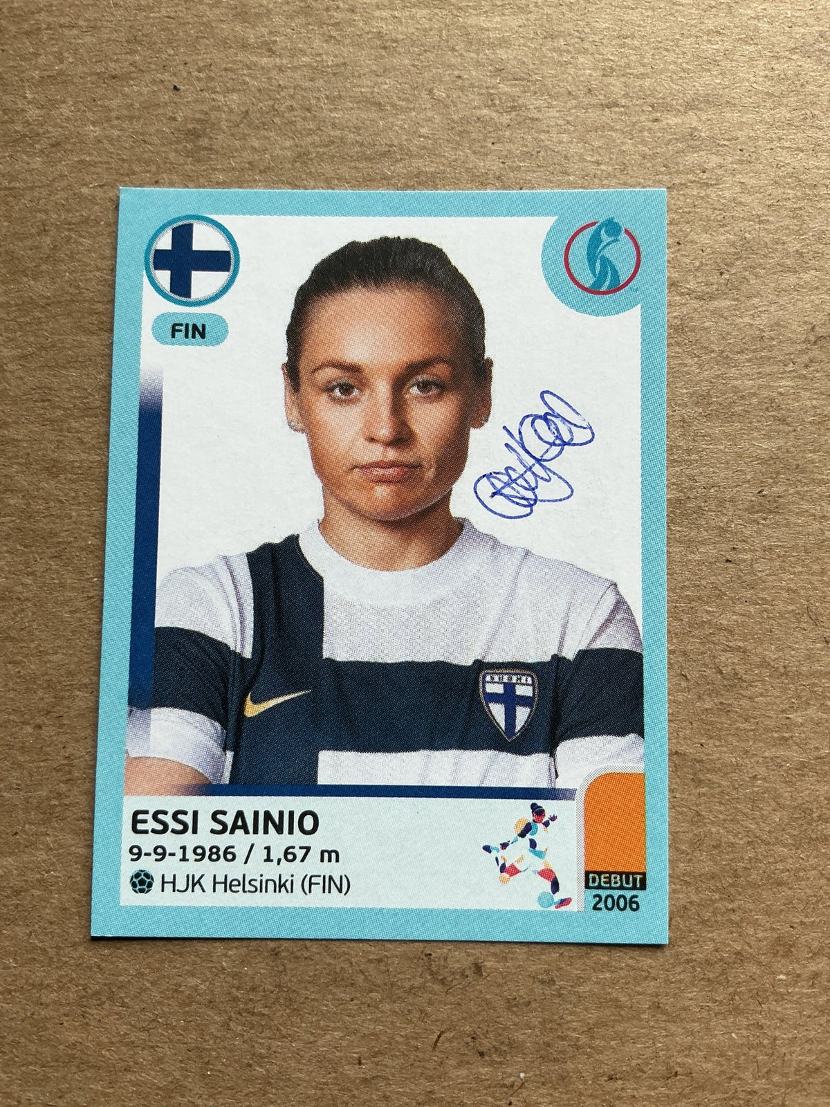 Essi Sainio, Finland 🇫🇮 UEFA Women’s Euro Cup 2022 Panini hand signed - Autographs-World