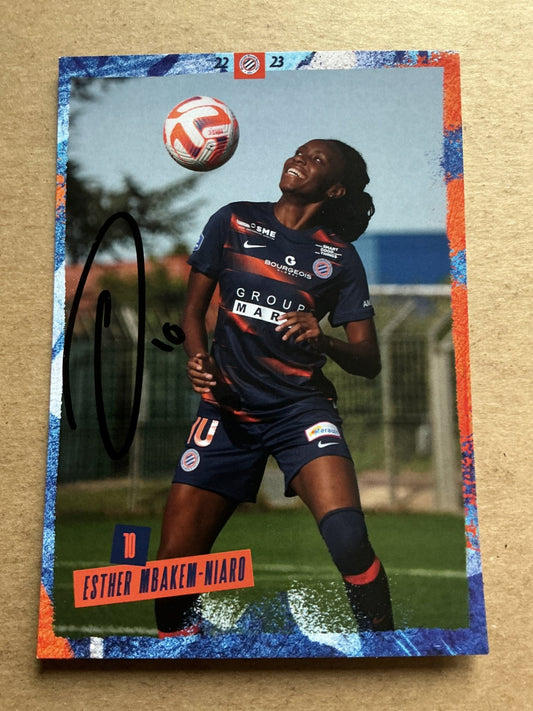 Esther Mbakem-Niaro, France 🇫🇷 Montpellier HSC 2022/23 hand signed - Autographs-World