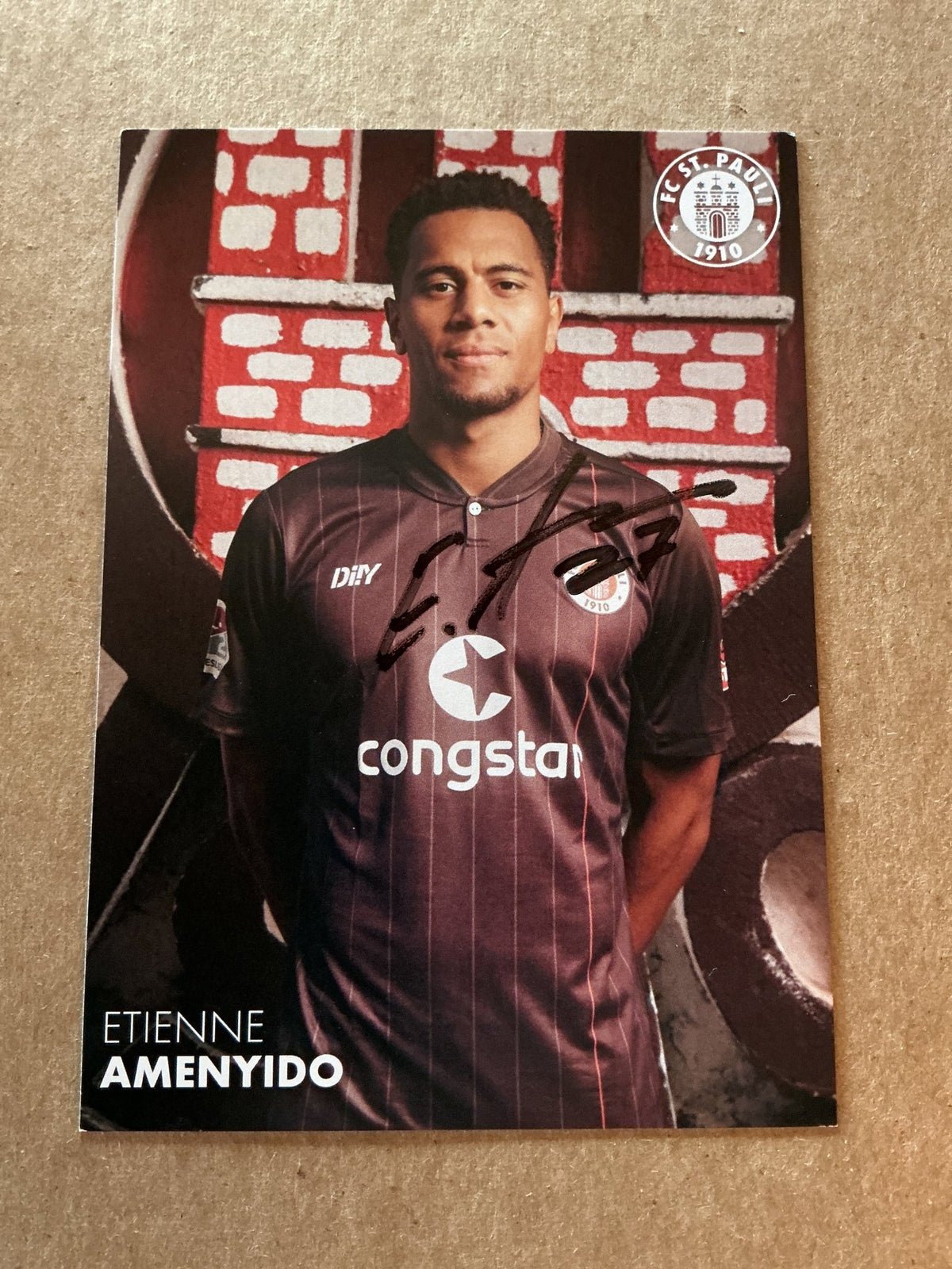 Etienne Amenyido, Togo 🇹🇬 FC St. Pauli 2021/22 hand signed - Autographs-World