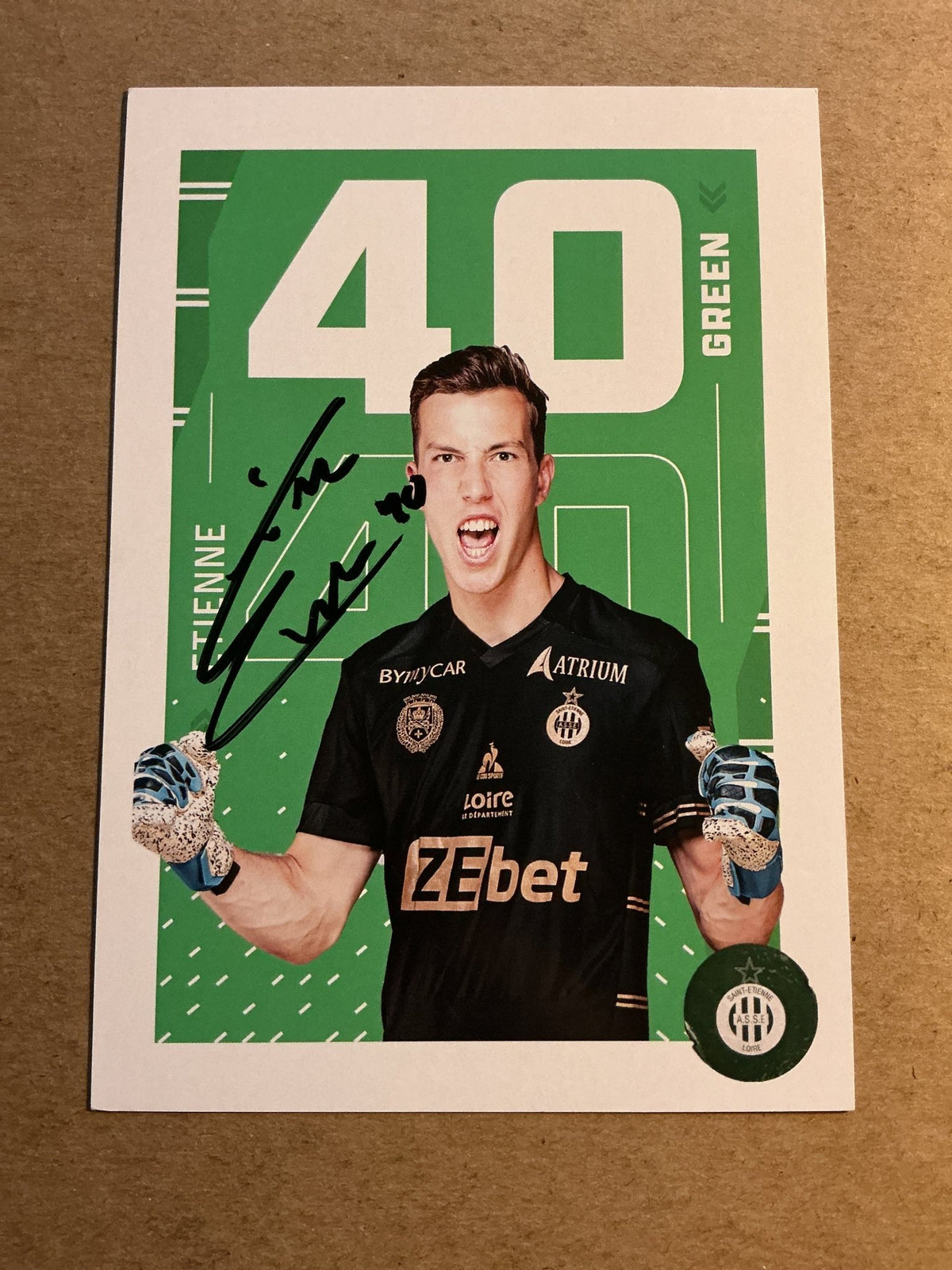 Etienne Green, England 🏴󠁧󠁢󠁥󠁮󠁧󠁿 AS Saint-Étienne 2021/22 hand signed - Autographs-World