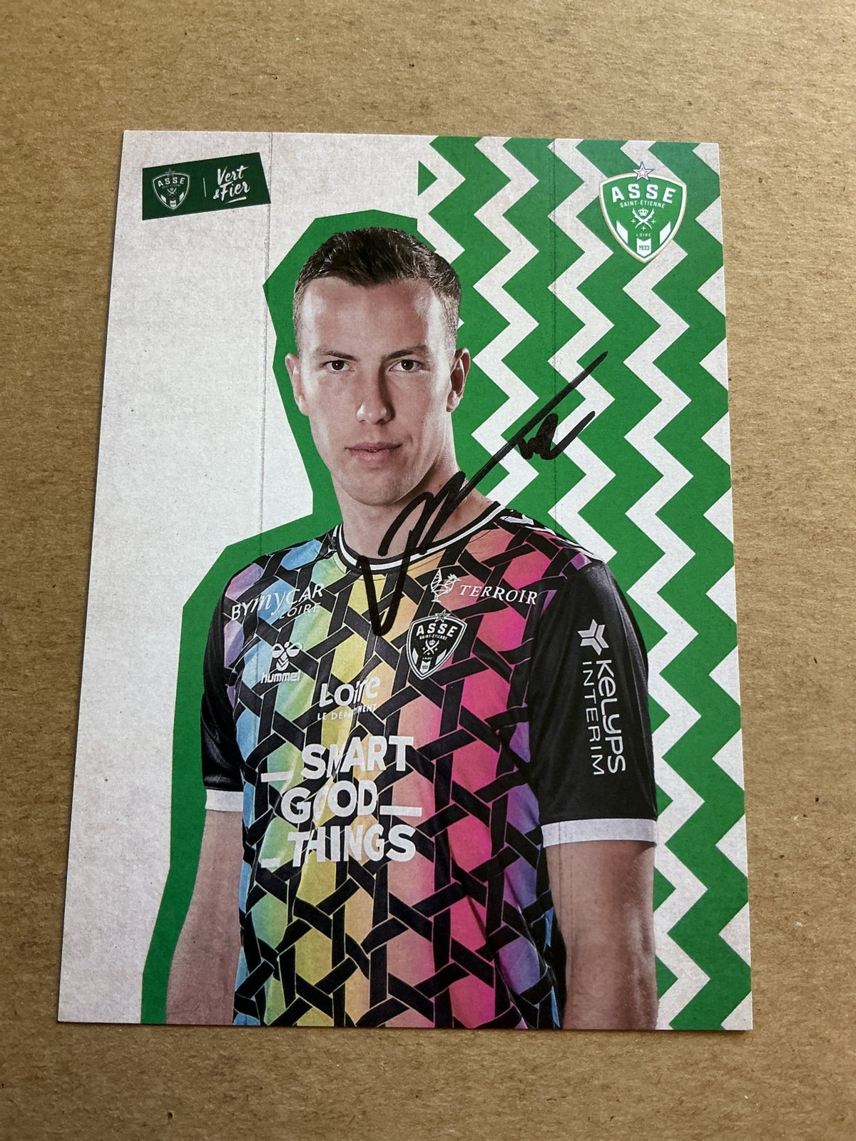 Etienne Green, England 🏴󠁧󠁢󠁥󠁮󠁧󠁿 AS Saint-Etienne 2023/24 hand signed - Autographs-World