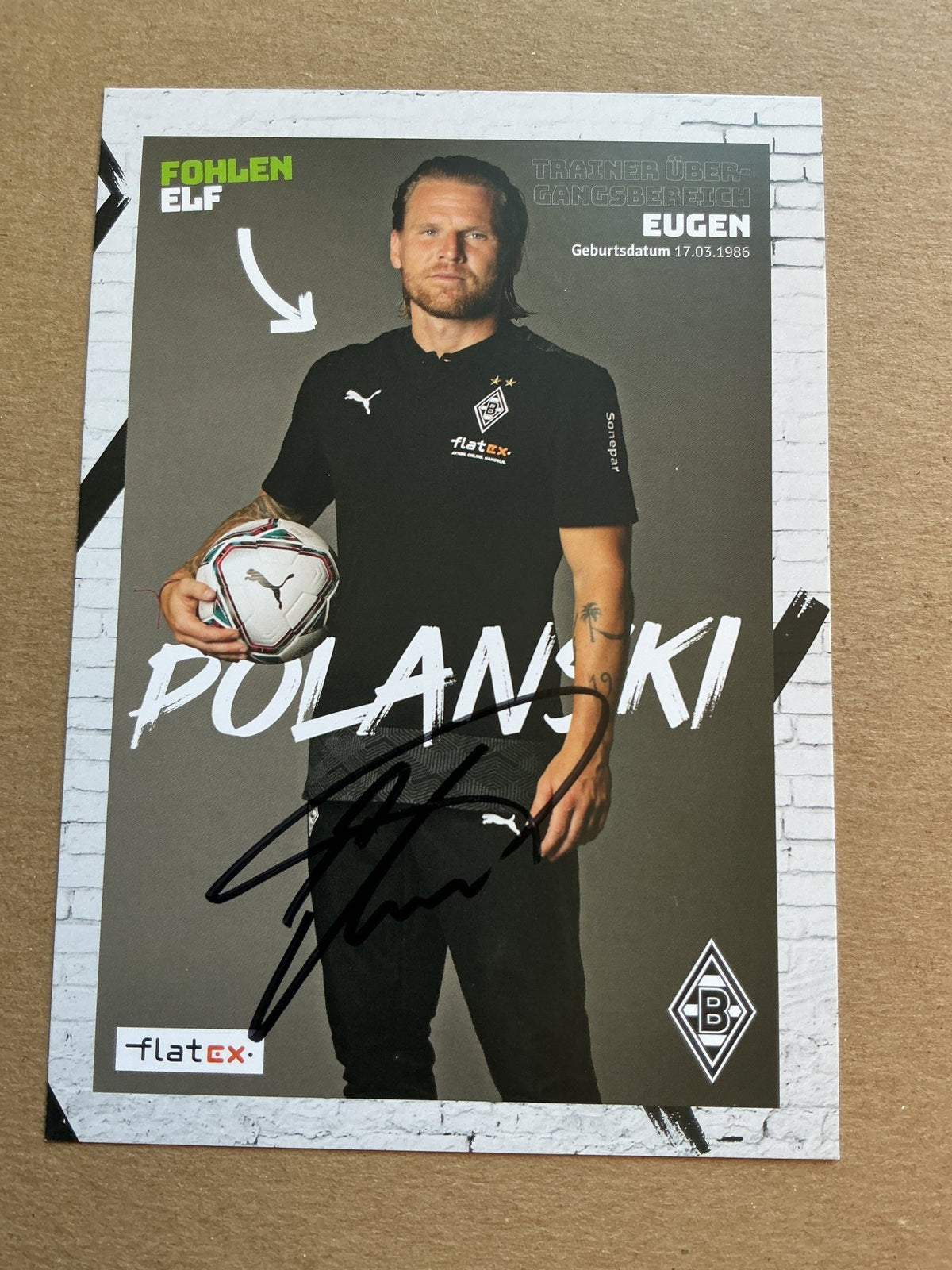 Eugen Polanski, Germany 🇩🇪 Borussia Mönchengladbach 2020/21 hand signed - Autographs-World
