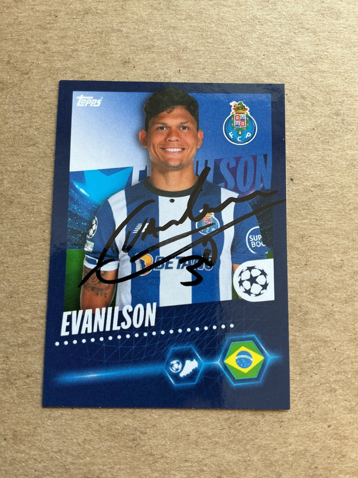 Evanilson, Brazil 🇧🇷 FC Porto 2023/24 Topps hand signed - Autographs-World