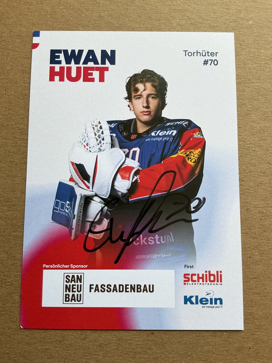 Ewan Huet, France 🇫🇷 EHC Kloten 2025/26 hand signed - Autographs-World