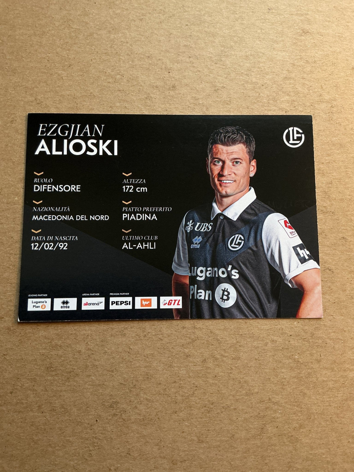 Ezgjian Alioski, North Macedonia 🇲🇰 HC Lugano 2025/26 hand signed - Autographs-World