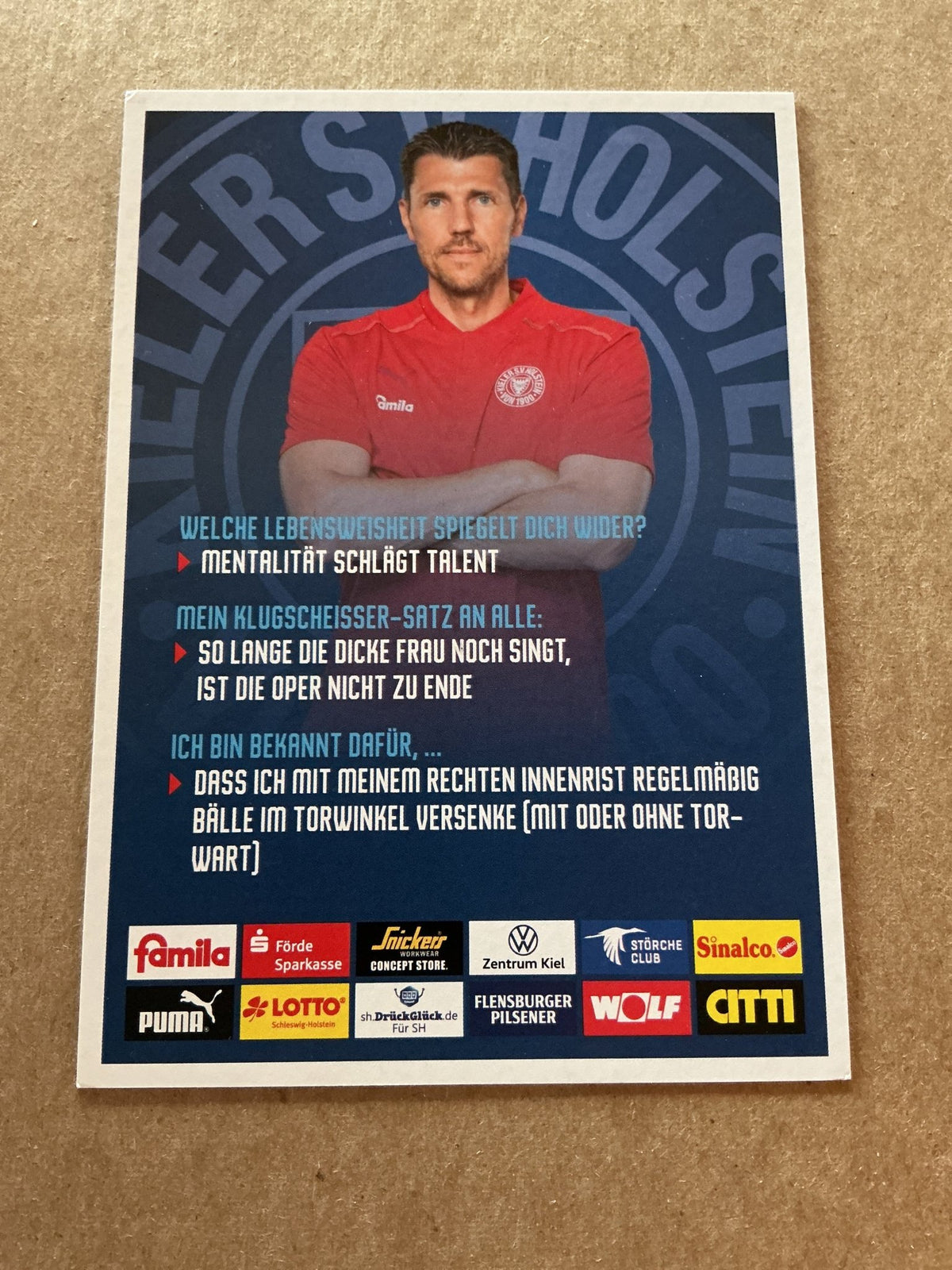 Fabian Boll, Germany 🇩🇪 Holstein Kiel 2021/22 hand signed - Autographs-World