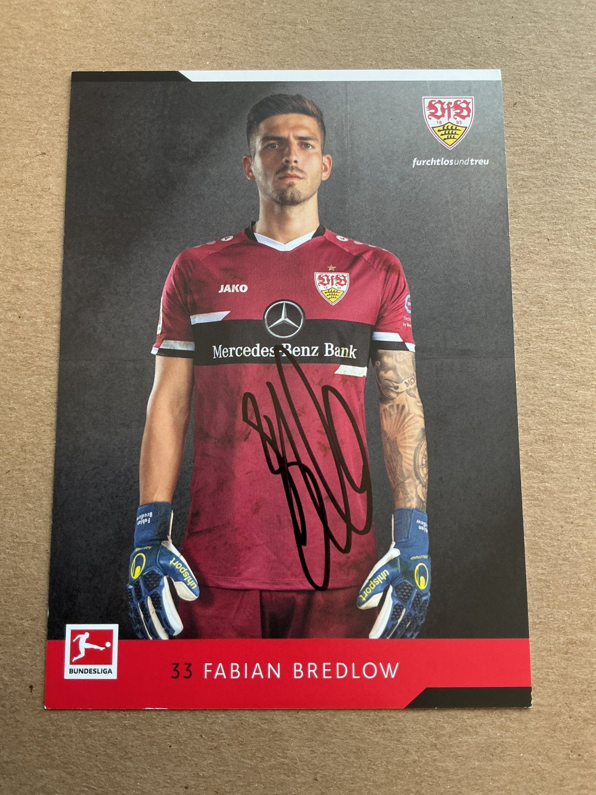 Fabian Bredlow, Germany 🇩🇪 VfB Stuttgart 2021/22 hand signed - Autographs-World