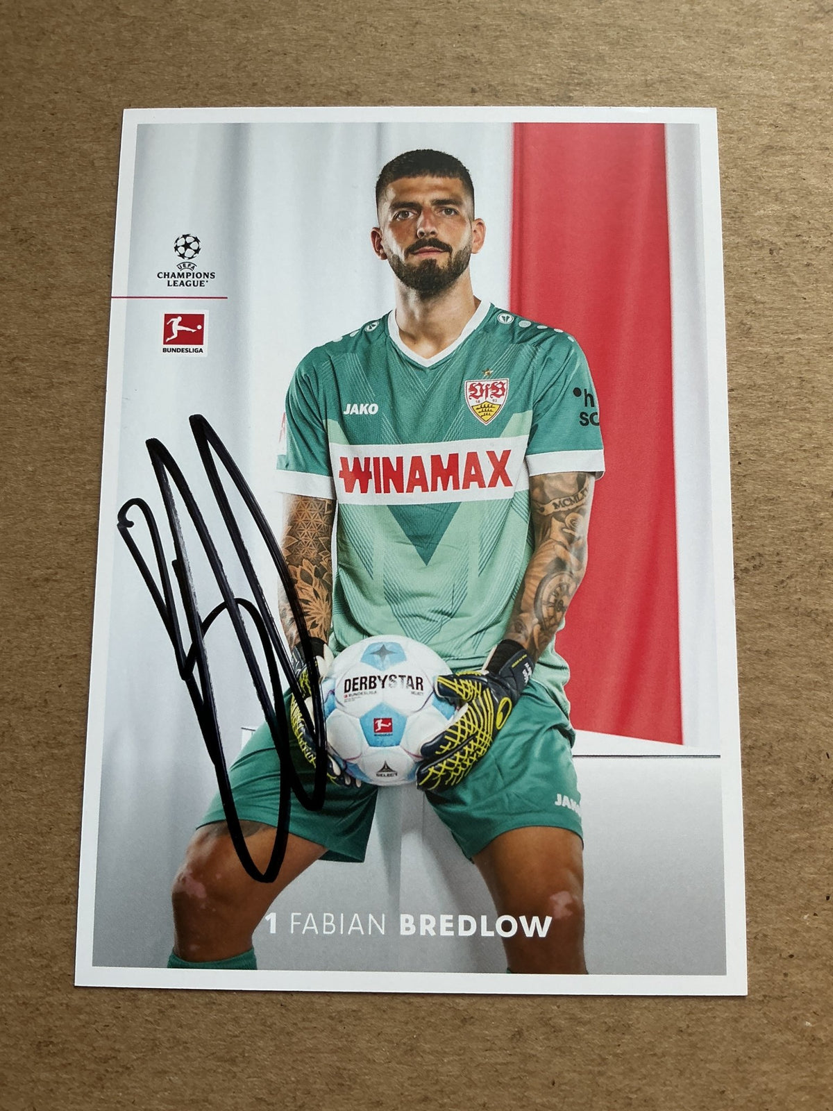 Fabian Bredlow, Germany 🇩🇪 VfB Stuttgart 2024/25 hand signed - Autographs-World