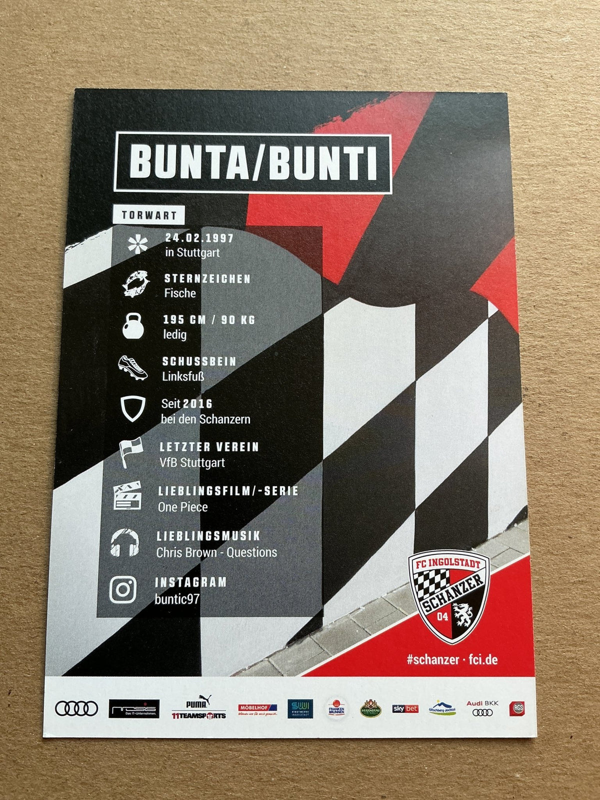 Fabian Buntić, Croatia 🇭🇷 FC Ingolstadt 04 2020/21 hand signed - Autographs-World