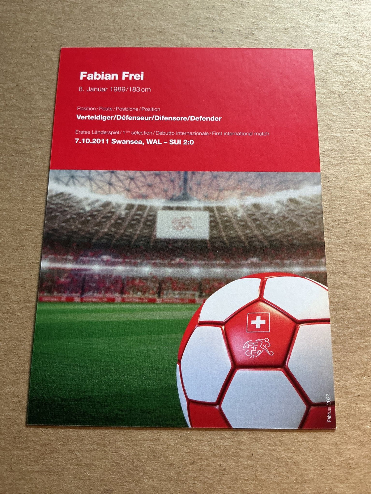 Fabian Frei, Switzerland 🇨🇭 FIFA World Cup 2022 hand signed - Autographs-World