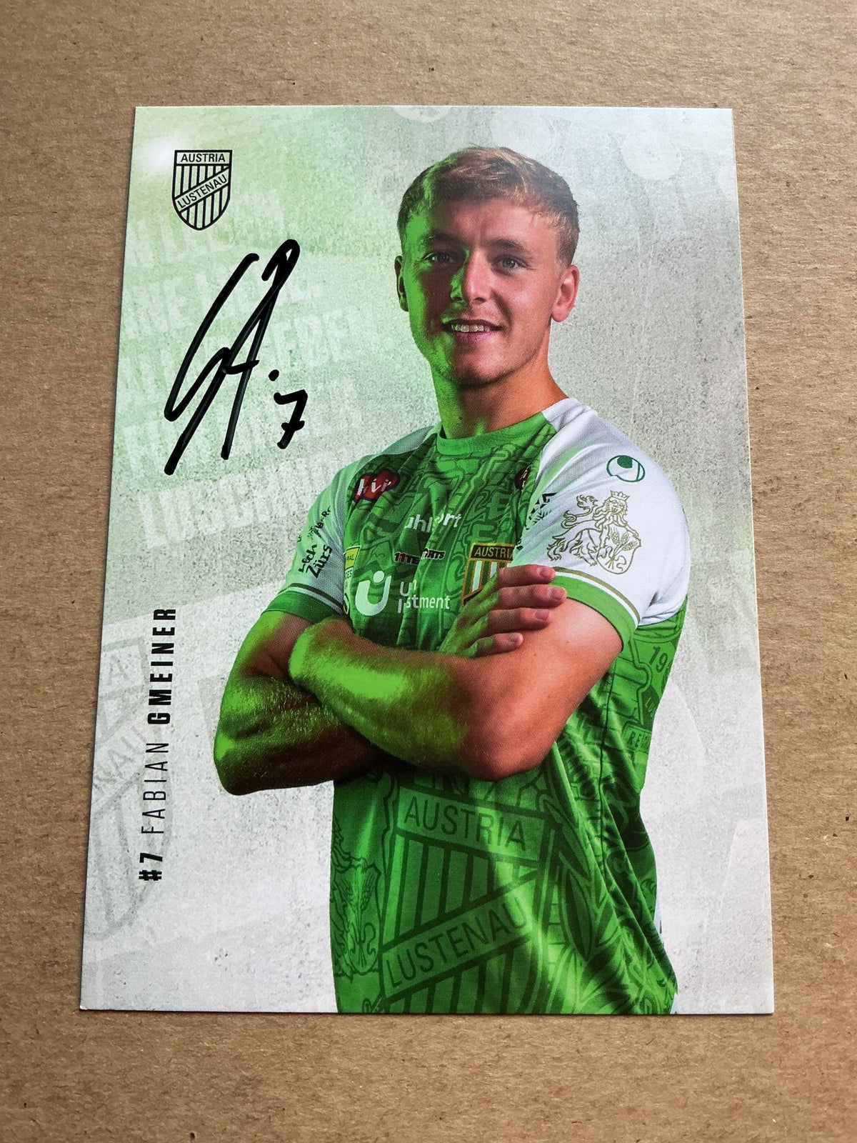 Fabian Gmeiner, Austria 🇦🇹 SC Austria Lustenau 2023/24 hand signed - Autographs-World