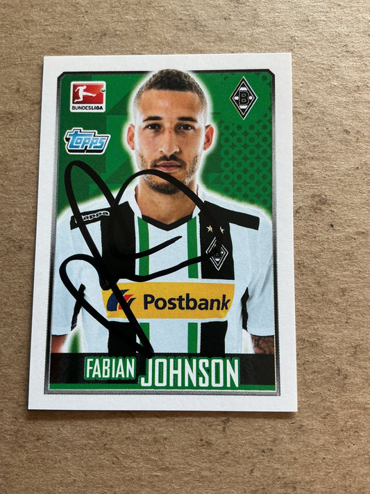 Fabian Johnson, USA 🇺🇸 Borussia Mönchengladbach 2014/15 Topps hand signed - Autographs-World