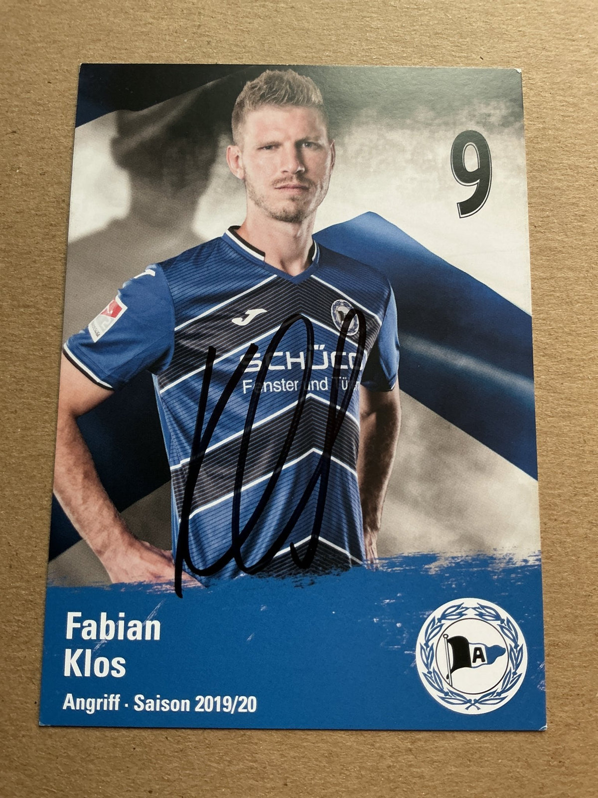 Fabian Klos, Germany 🇩🇪 Arminia Bielefeld 2019/20 hand signed - Autographs-World