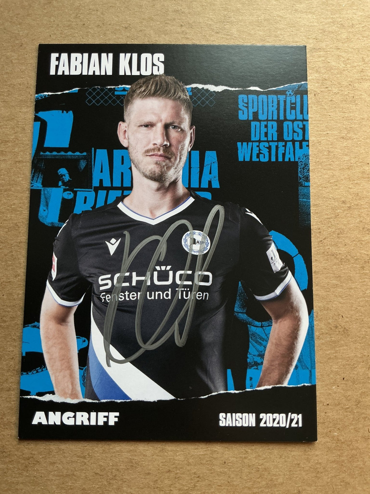 Fabian Klos, Germany 🇩🇪 Arminia Bielefeld 2020/21 hand signed - Autographs-World