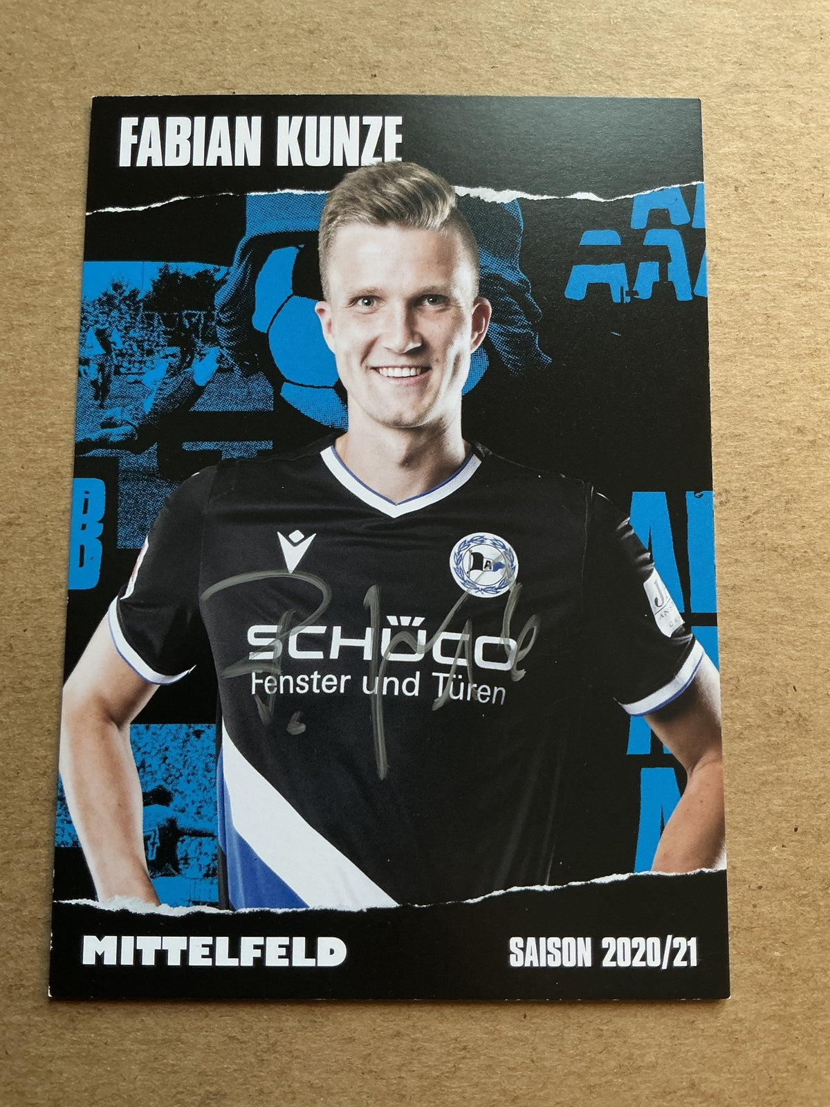 Fabian Kunze, Germany 🇩🇪 Arminia Bielefeld 2020/21 hand signed - Autographs-World