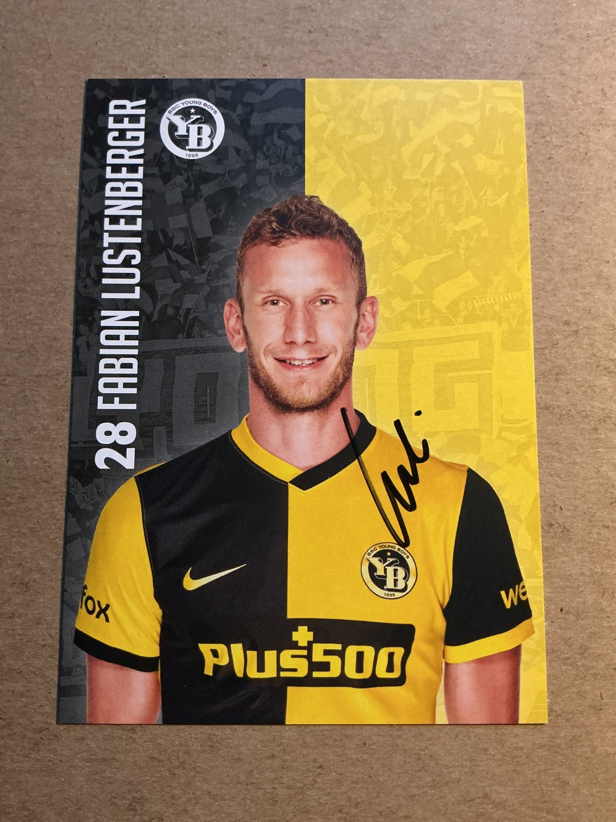 Fabian Lustenberger, Switzerland 🇨🇭 BSC Young Boys 2021/22 hand signed - Autographs-World