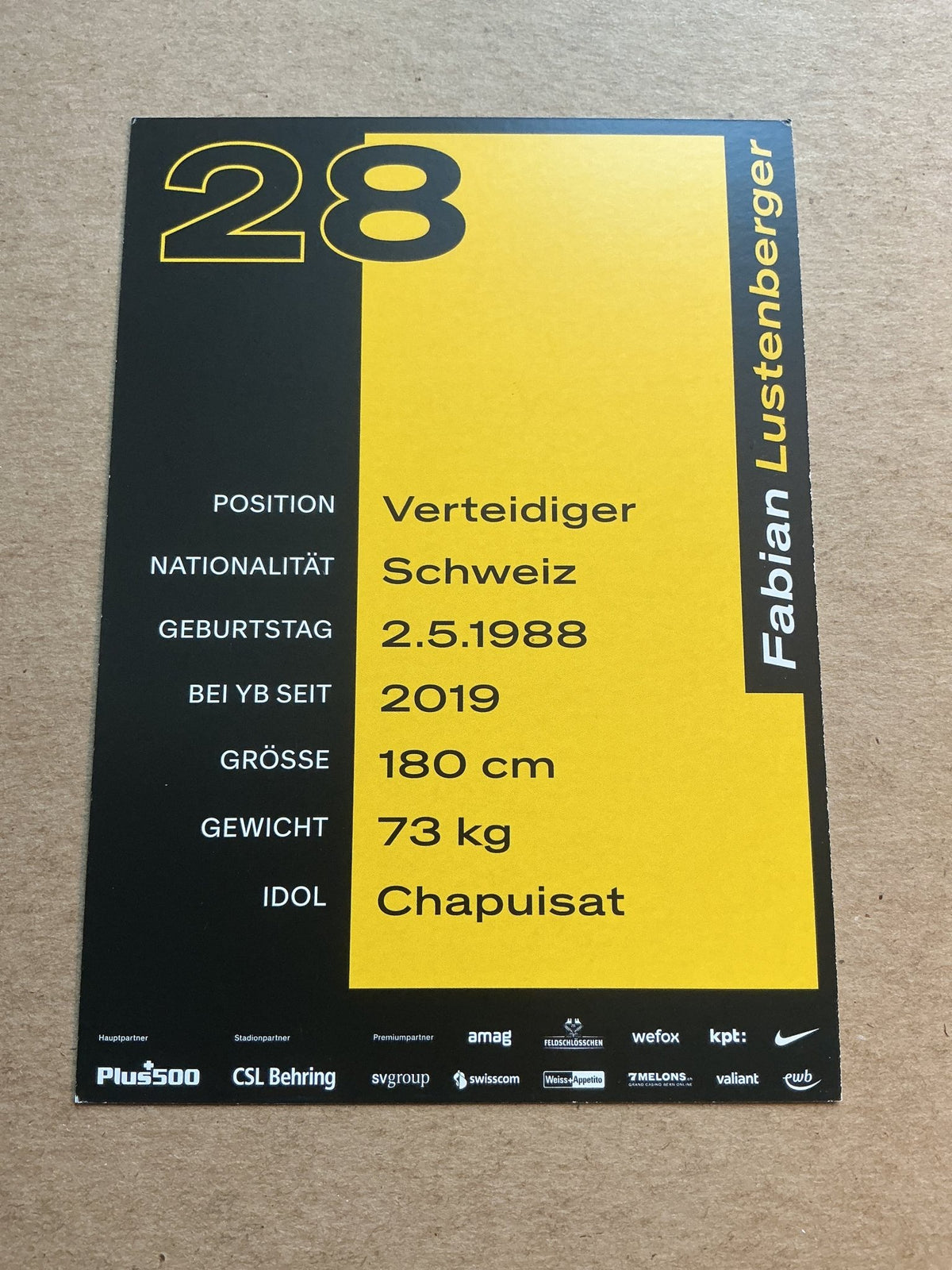 Fabian Lustenberger, Switzerland 🇨🇭 BSC Young Boys Bern 2022/23 hand signed - Autographs-World