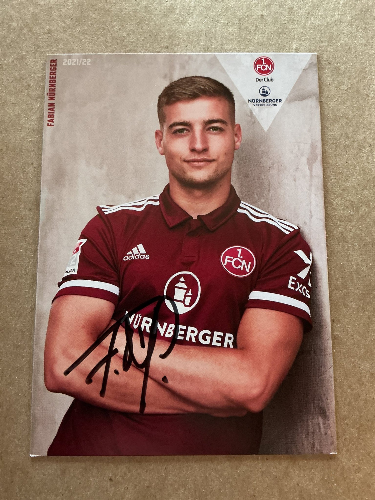 Fabian Nürnberger, Germany 🇩🇪 1.FC Nürnberg 2021/22 hand signed - Autographs-World