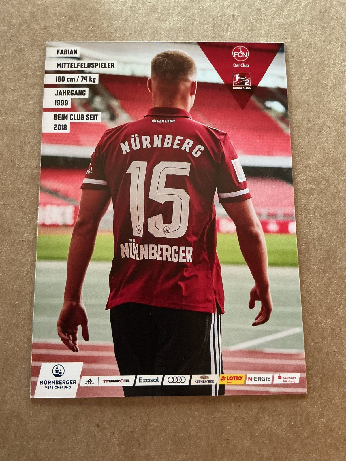 Fabian Nürnberger, Germany 🇩🇪 1.FC Nürnberg 2021/22 hand signed - Autographs-World