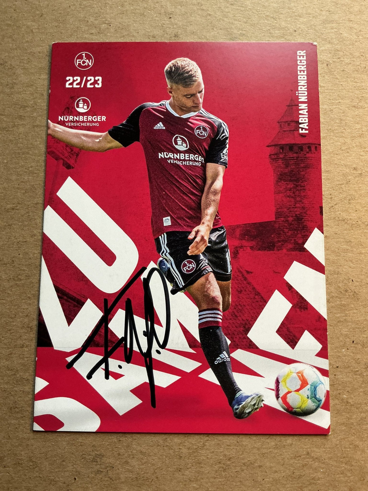 Fabian Nürnberger, Germany 🇩🇪 1.FC Nürnberg 2022/23 hand signed - Autographs-World