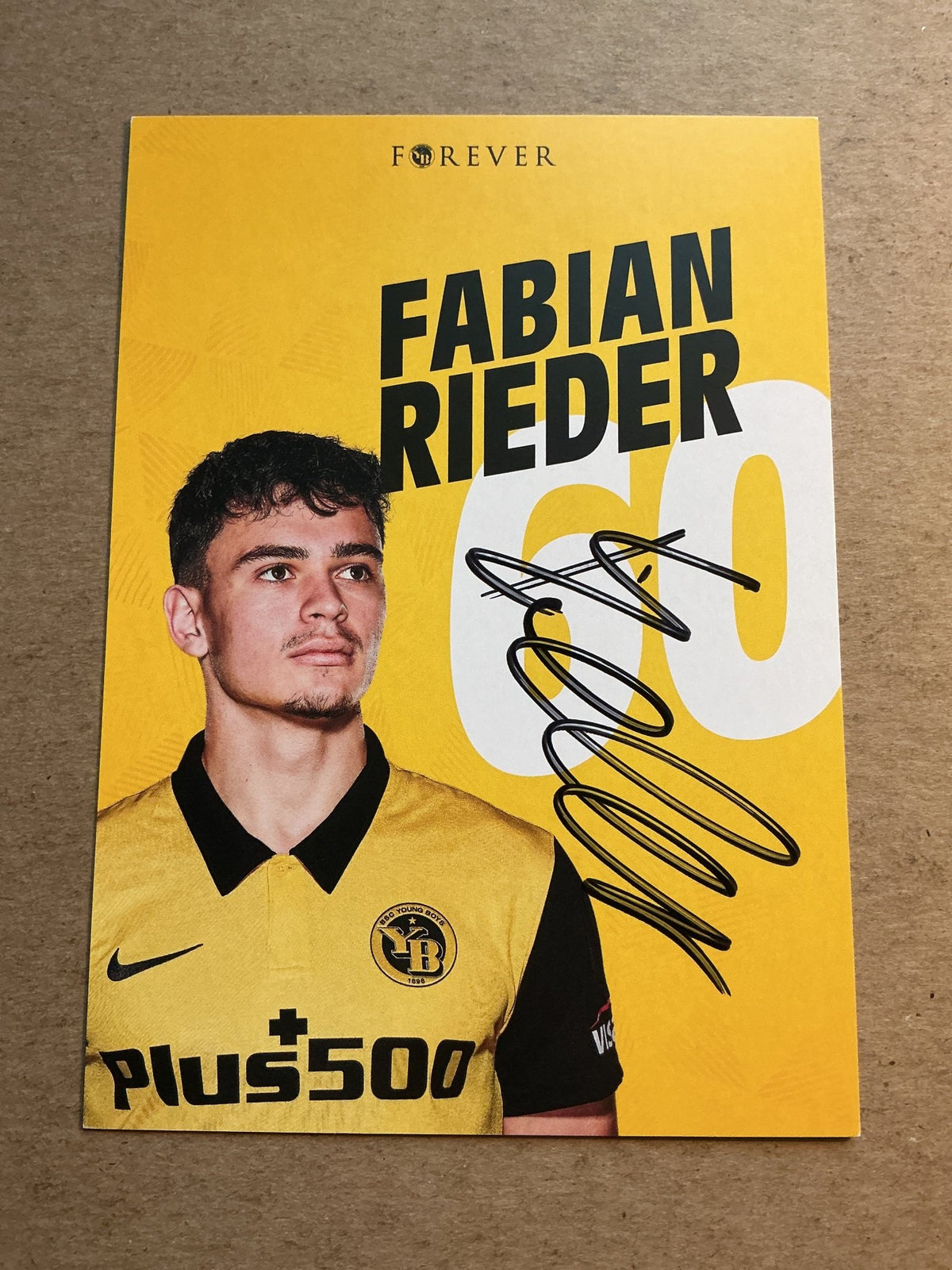 Fabian Rieder, Switzerland 🇨🇭 BSC Young Boys 2020/21 hand signed - Autographs-World