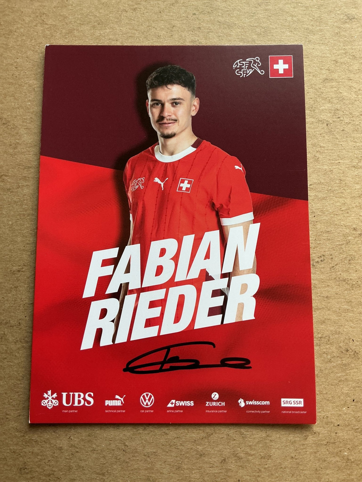 Fabian Rieder, Switzerland 🇨🇭UEFA Euro 2024 hand signed - Autographs-World