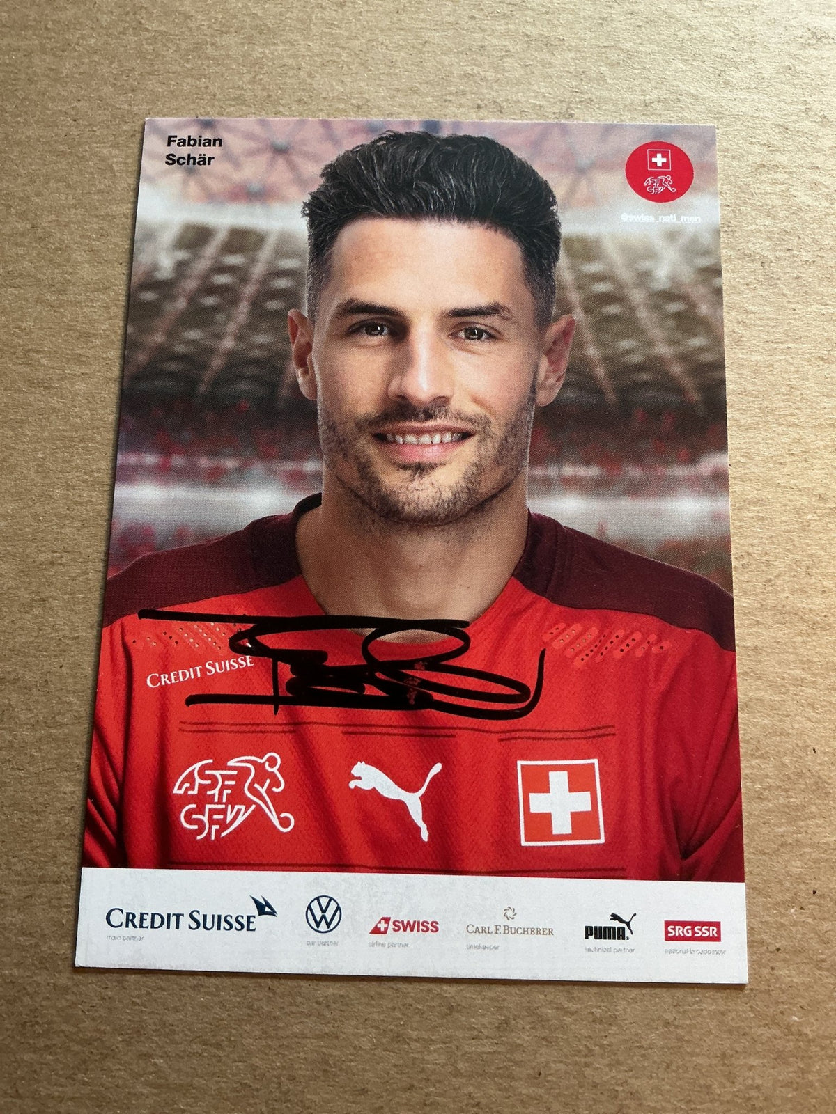 Fabian Schär, Switzerland 🇨🇭 FIFA World Cup 2022 hand signed - Autographs-World