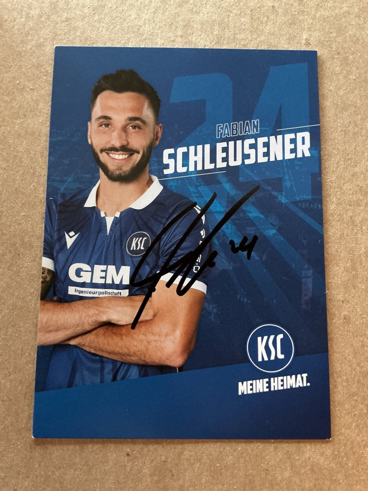 Fabian Schleusener, Germany 🇩🇪 Karlsruher SC 2021/22 hand signed - Autographs-World