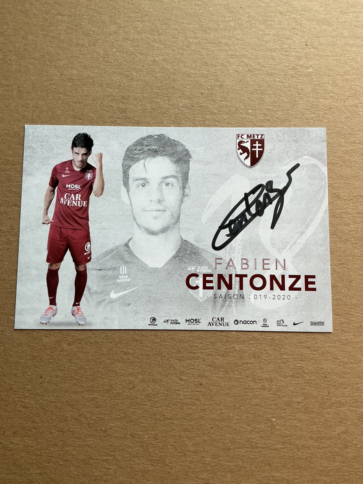 Fabien Centonze, France 🇫🇷 FC Metz 2019/20 hand signed - Autographs-World